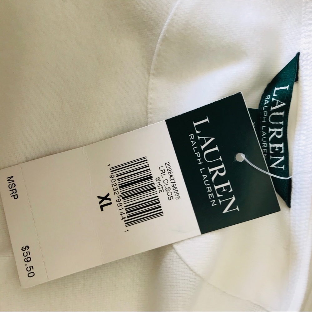 NWT Ralph Lauren Long Sleeve White Lace Up Top - Picture 4 of 5
